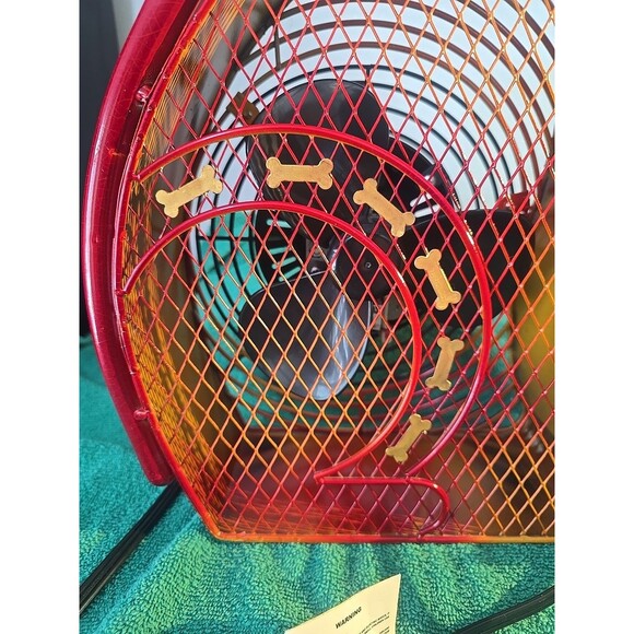 DECO BREEZE Decorative Dog Figurine Metal Electric Fan - 18" - Picture 3 of 8